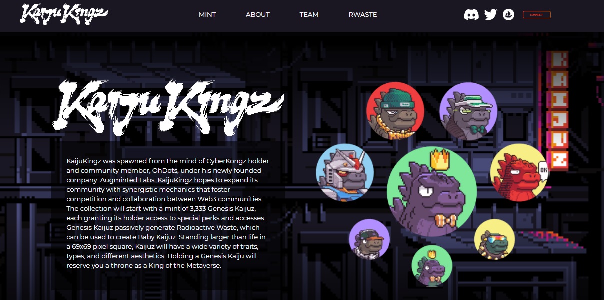 The nft space of Kaiju Kingz