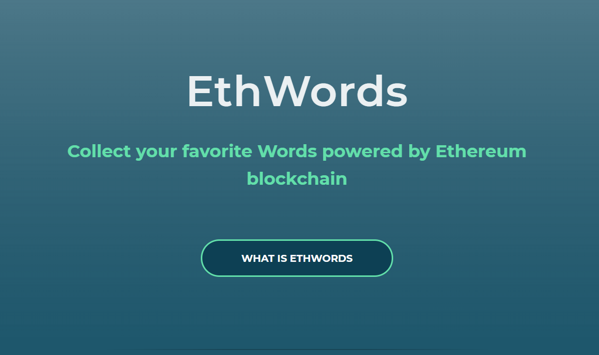 EthWords dapp