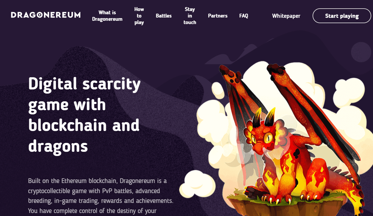 dapp приложение dragonereum