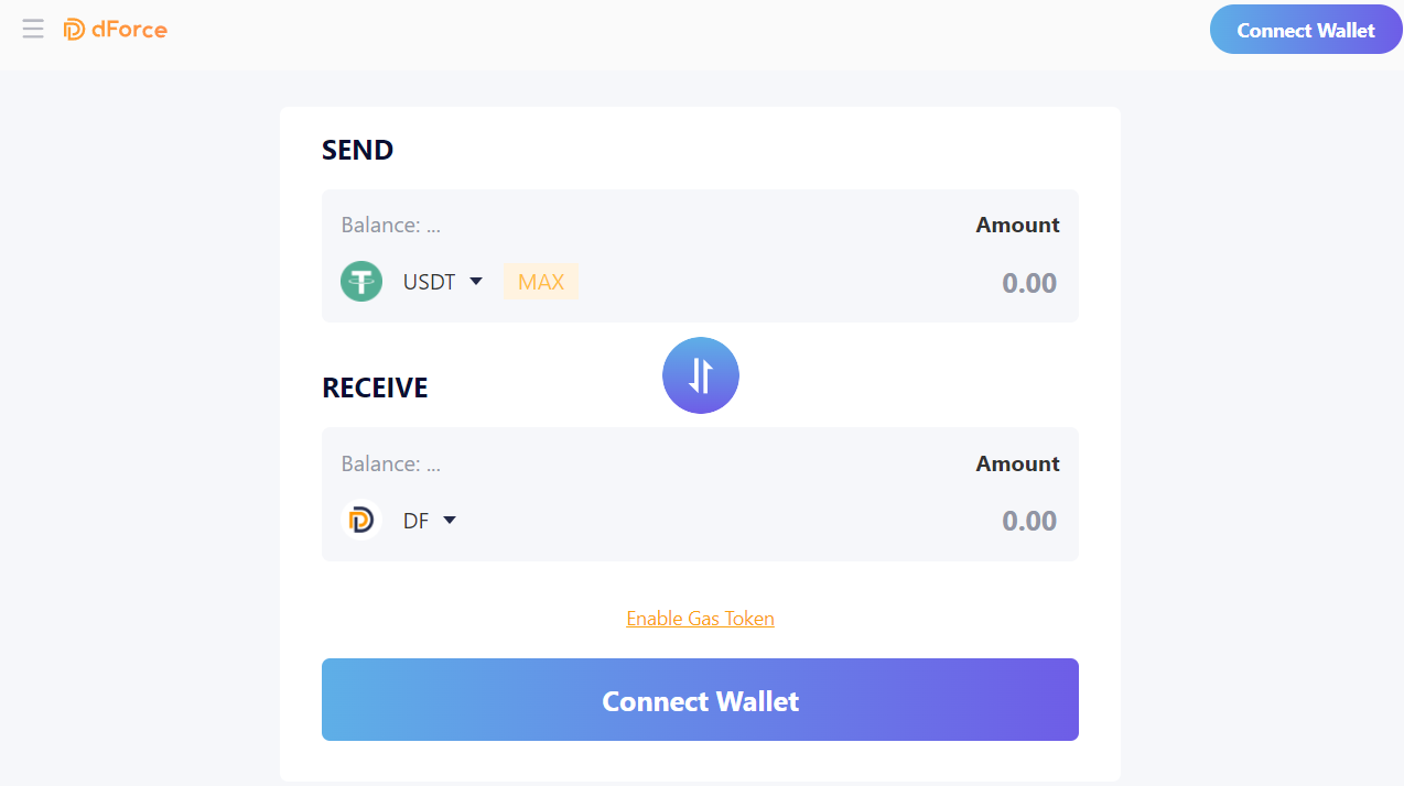 dForce Trade dapp