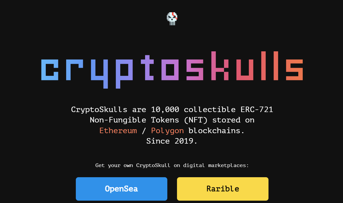 ethereum CryptoSkulls