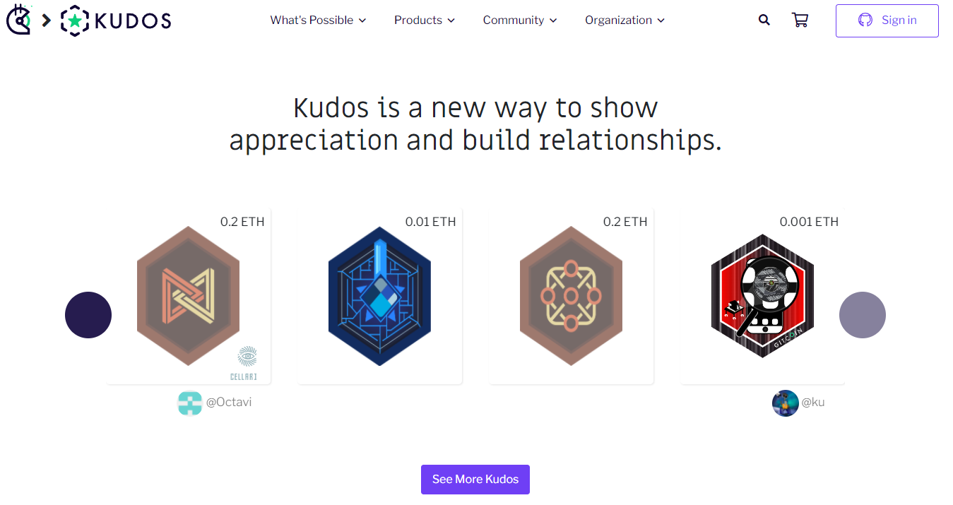 Kudos dapp