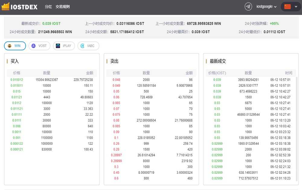 IOST Dex dapp