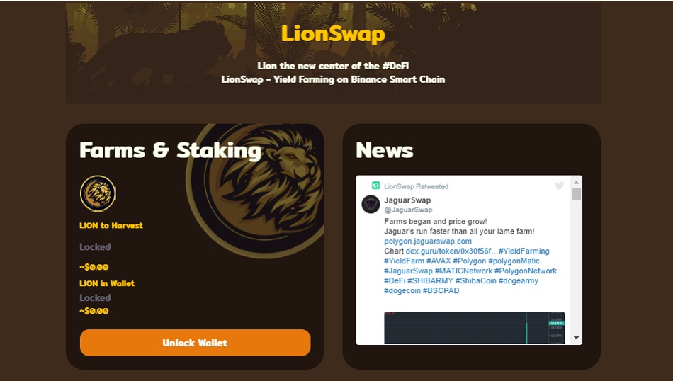 LionSwap defi - dapp.expert