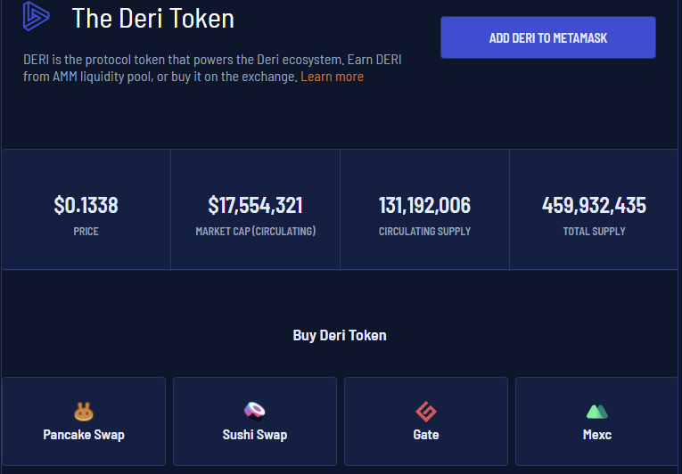 Deri Protocol DeFi - dapp.expert