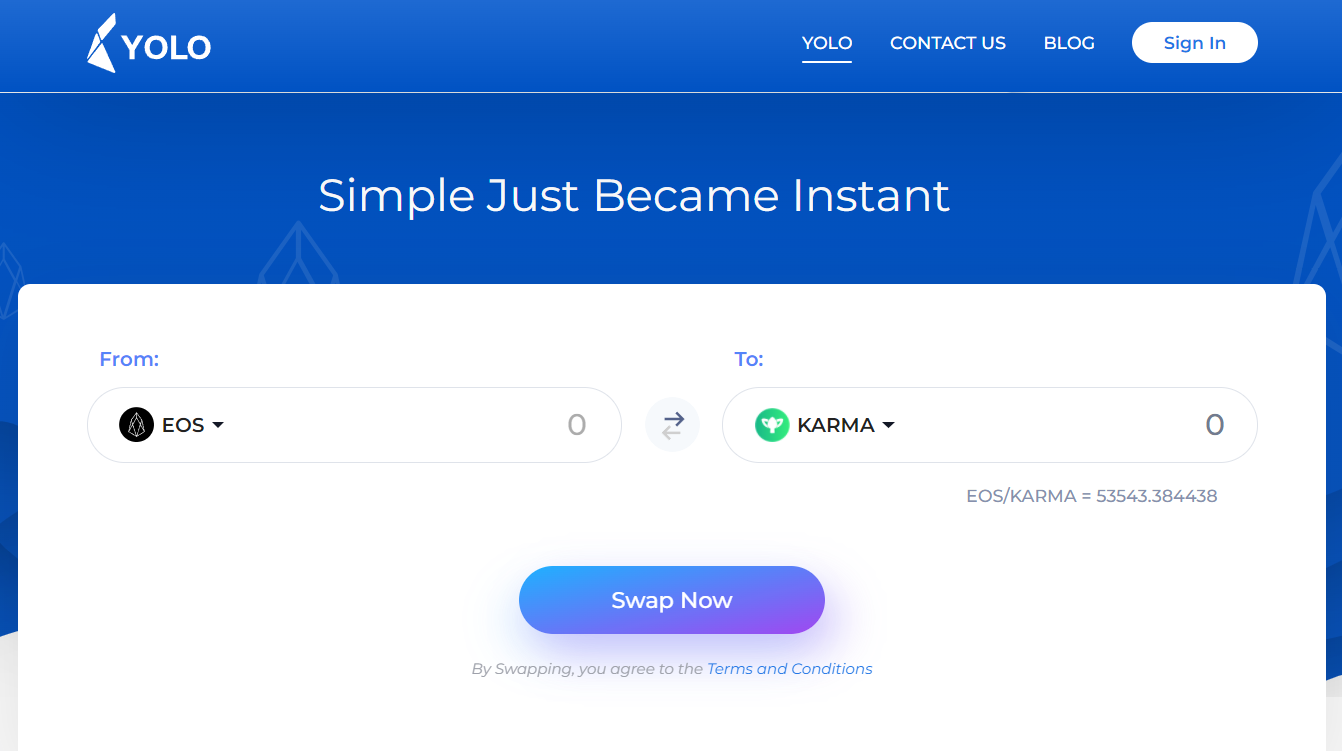 YOLO EOS - dapp.expert