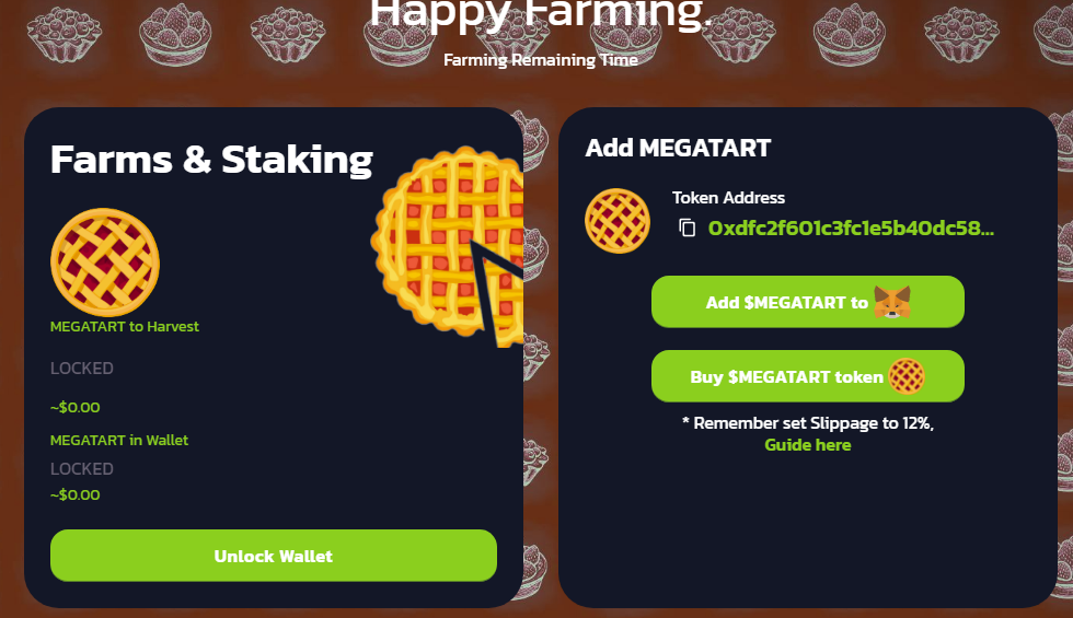 Tart Finance farming bsc - dapp.expert