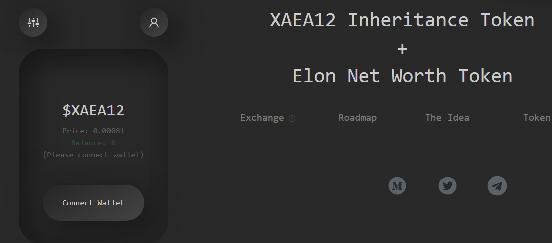 XAEA12 Token defi bsc - dapp.expert