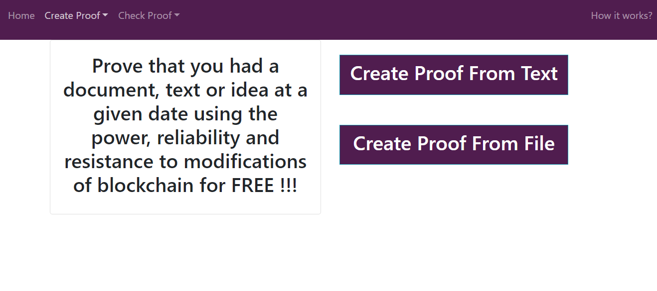 Proof On The Block dapp - dapp.expert