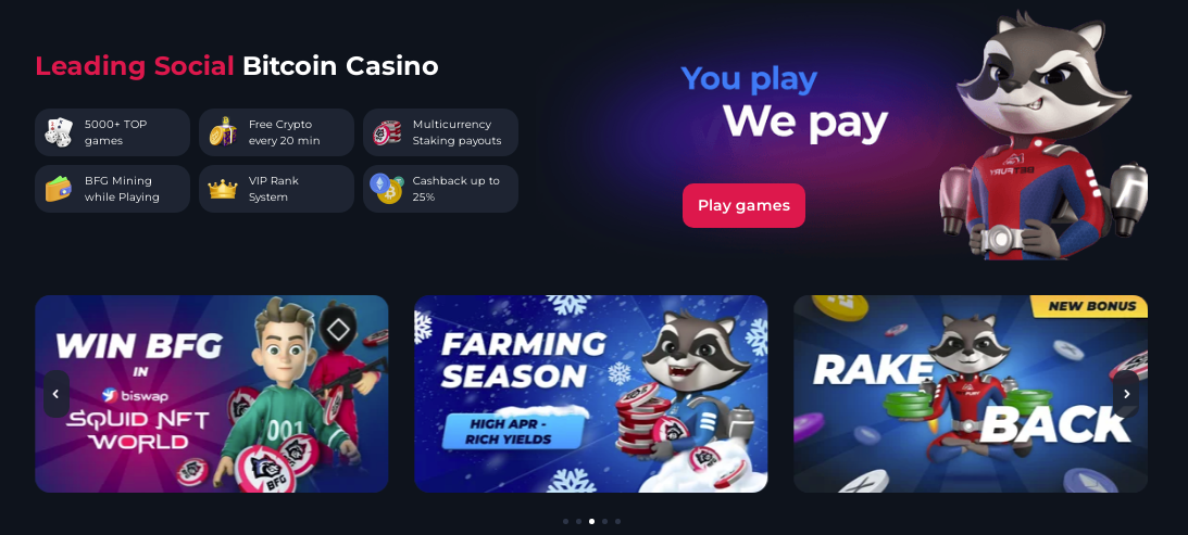 BetFury gambling bsc - dapp.expert