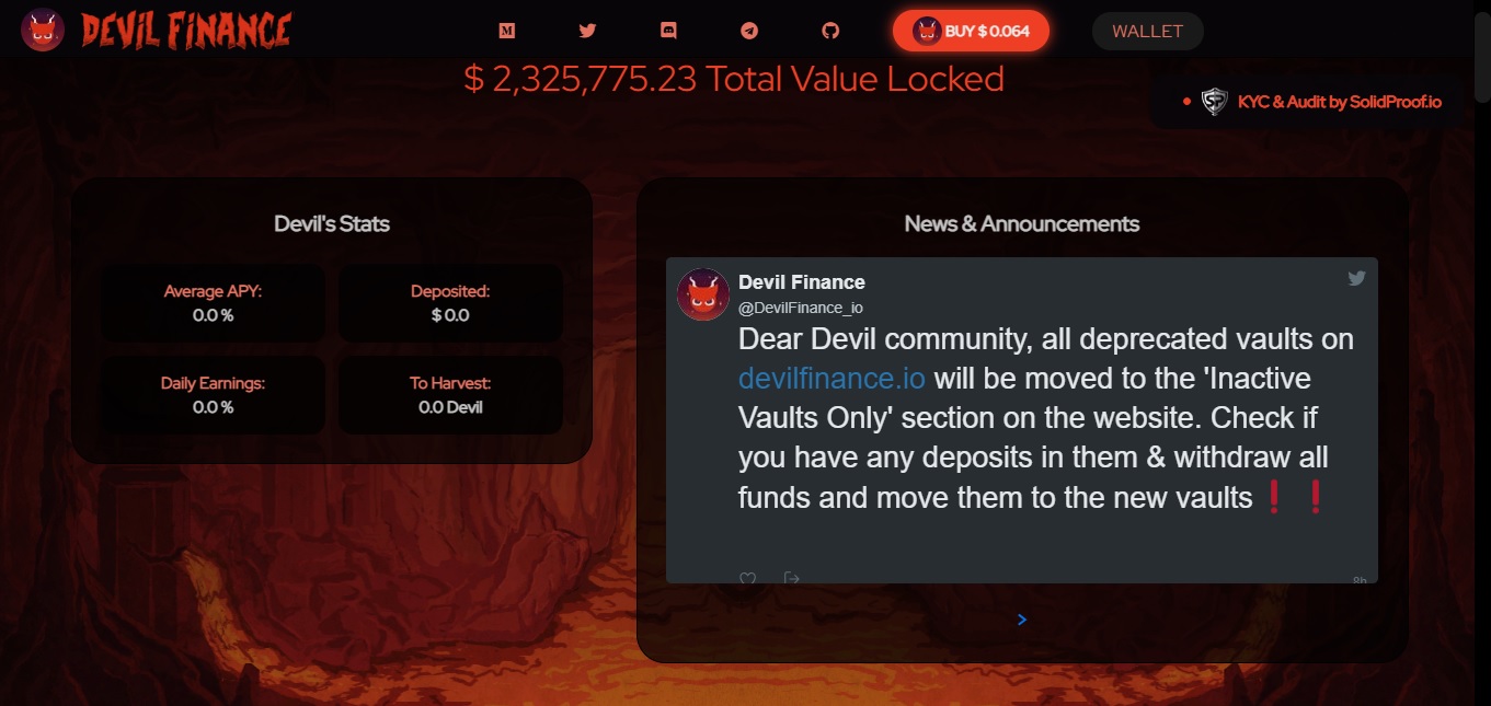 Devil Finance - dapp.expert