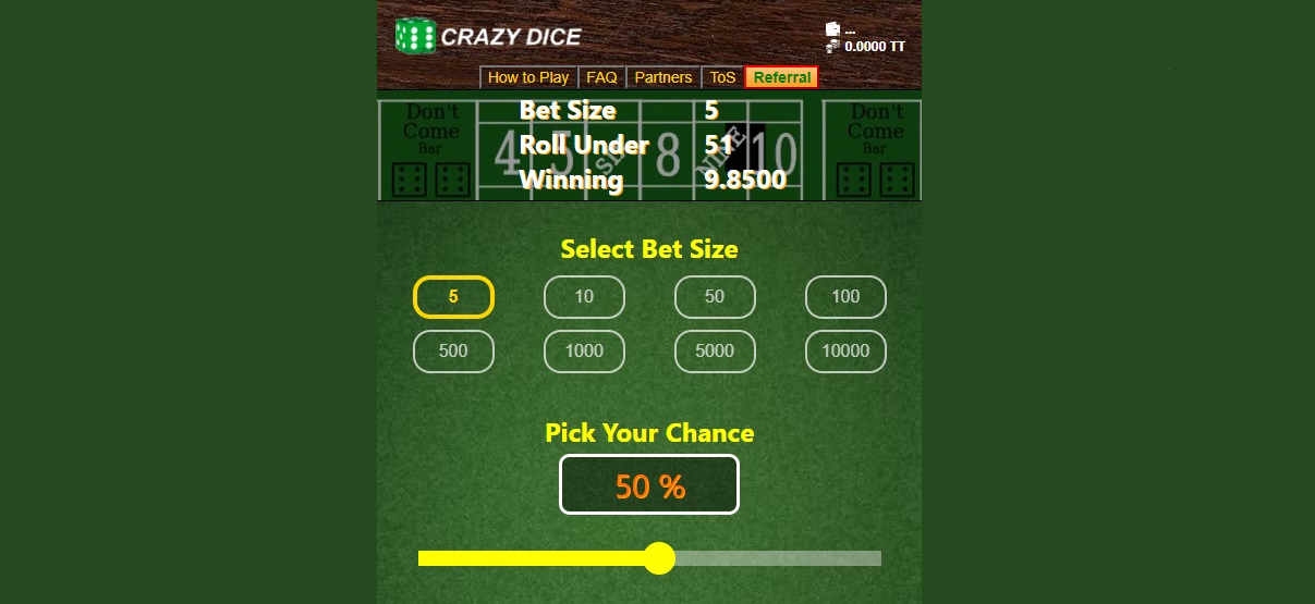 Crazy Dice- dapp.expert