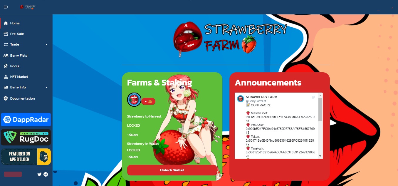 StrawBerry Farm - dapp.expert