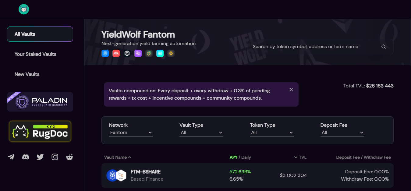 YieldWolf YieldWolf - dapp.expert