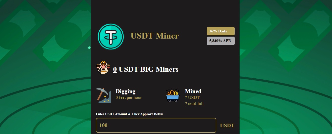 USDT-New Miner - dapp.expert
