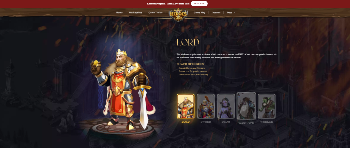 Heroes of the Land - dapp.expert
