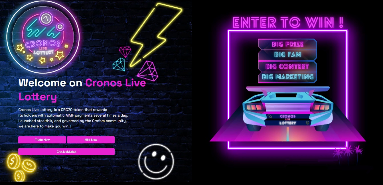 Cronos Live Lottery - dapp.expert