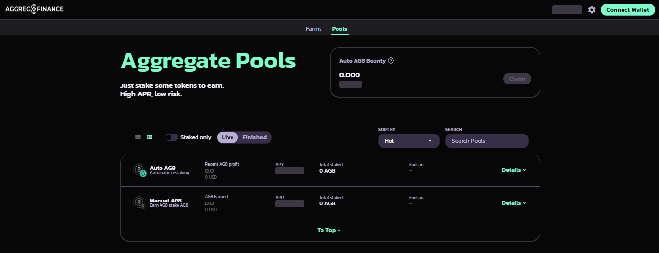 Aggreg8 Finance - automatic protocol on the blockchain