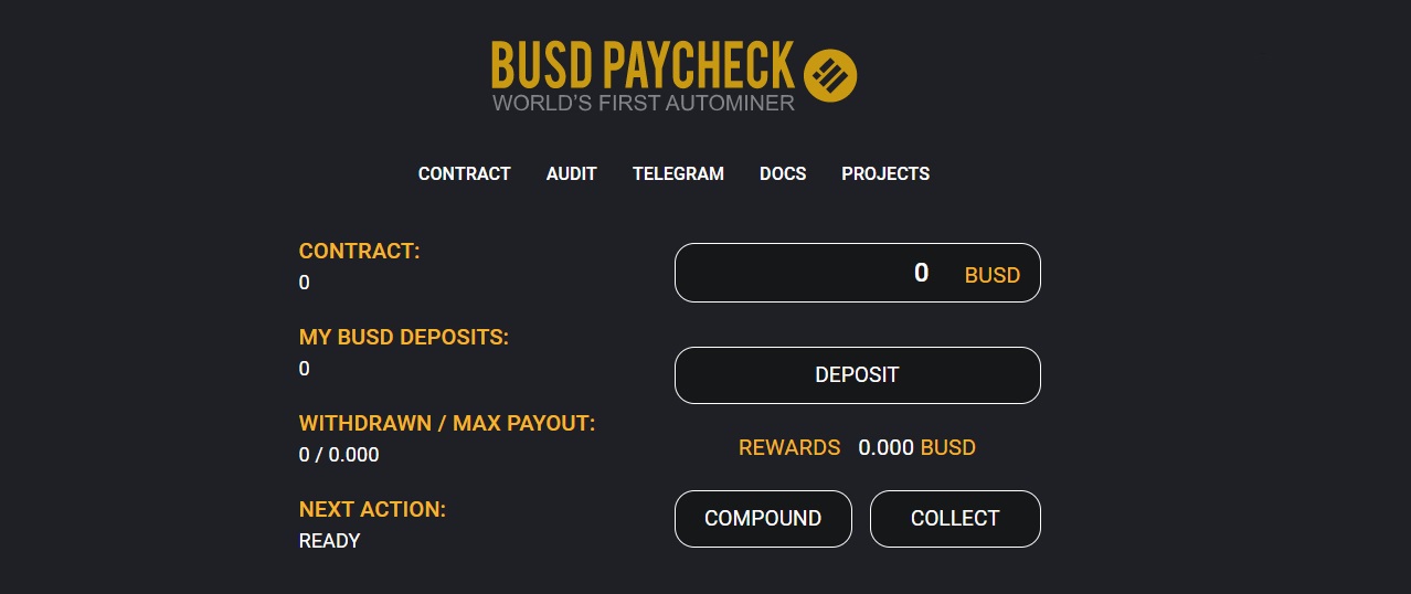 BUSD Paycheck - автоматический заработок через BNB Chain