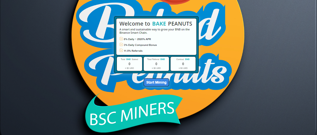 Bakedpeanuts — the fastest growing BNB miner