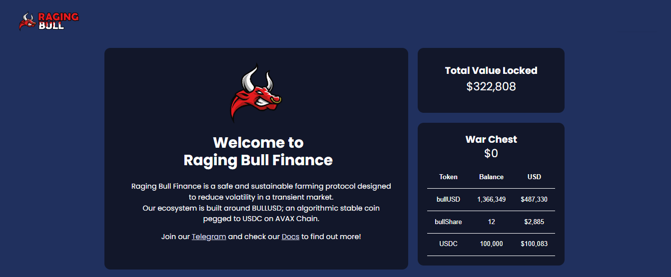 Raging Bull Finance Raging Bull Finance - алгоритмический токен на блокчейне