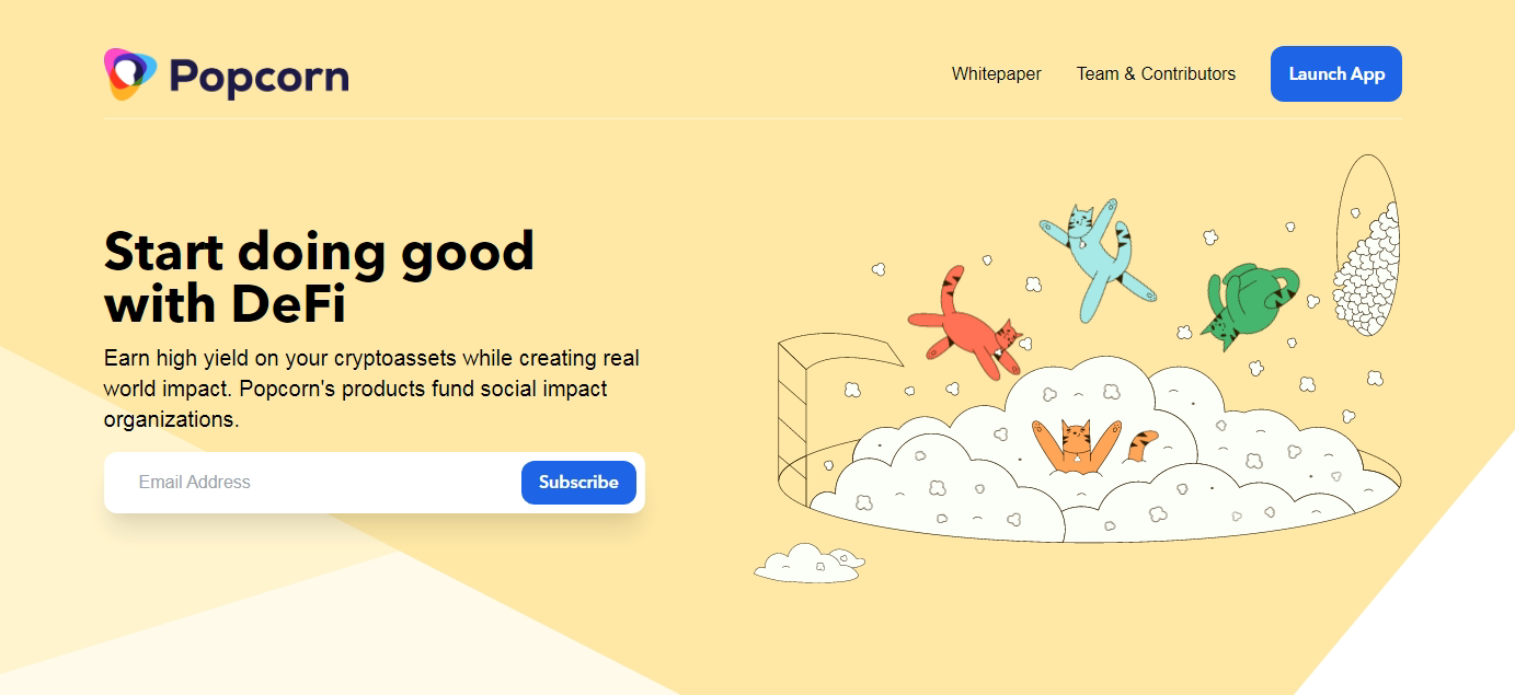 Popcorn - получайте высокий доход от своих криптоактивов.