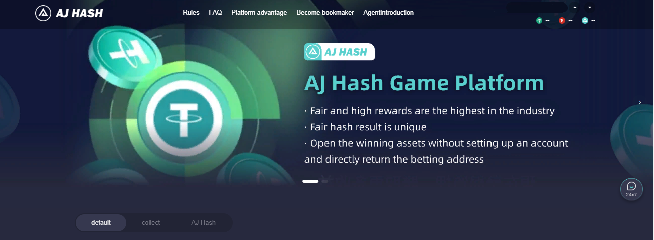 AJ Hash - casino with fair games on Tron