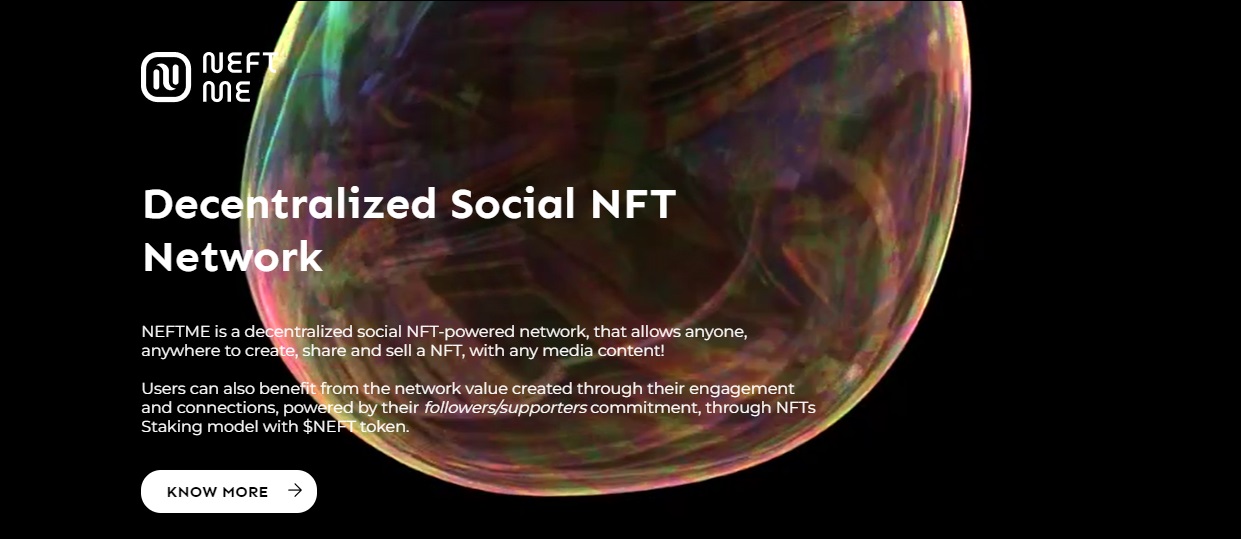 NEFTME - проект для работы с NFT объектами на блокчейне