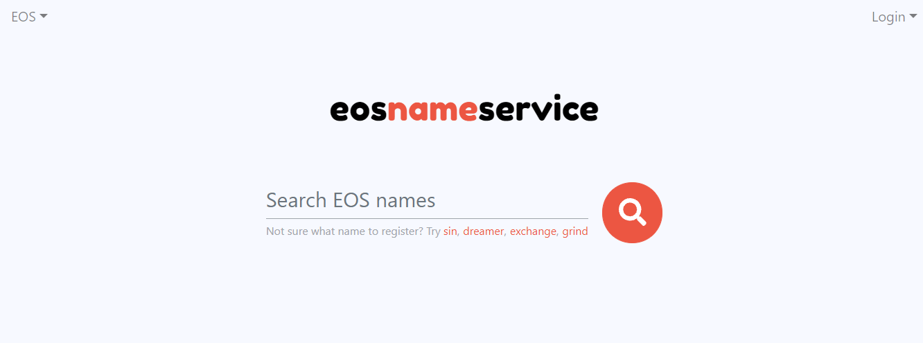 EOS Name Service dapp