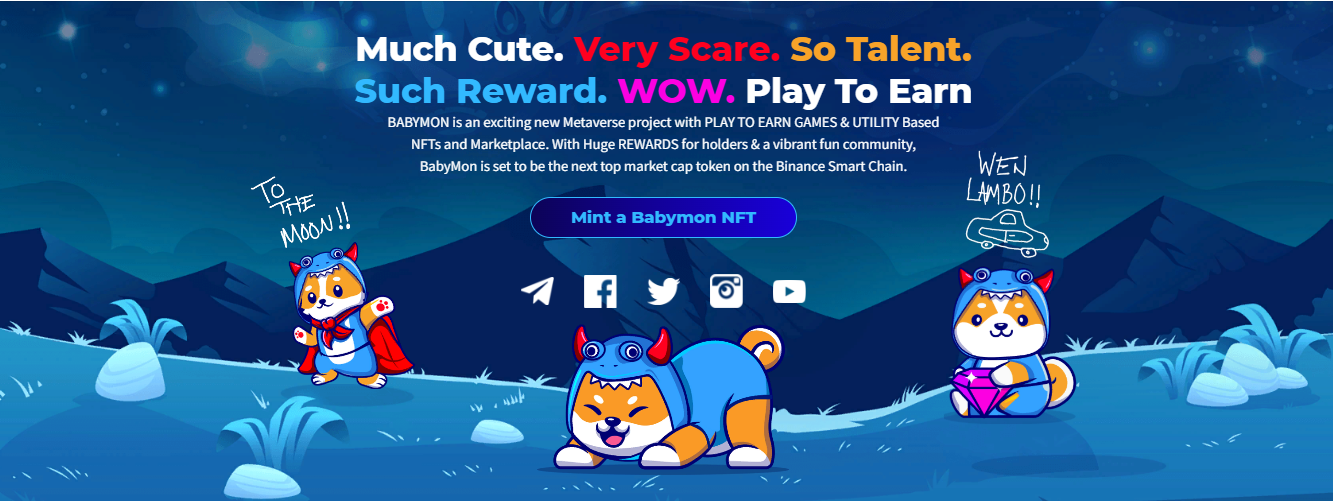 Babymon - новый игровой проект с красочными NFT объектами
