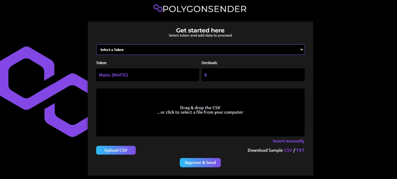 Polygon Sender - массово отправляйте и получайте токены через блокчейн