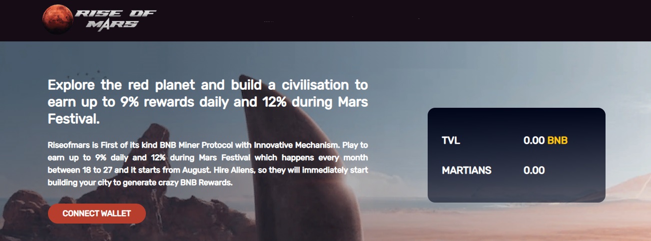 RiseofMars - зарабатывайте ежедневно 9% наград