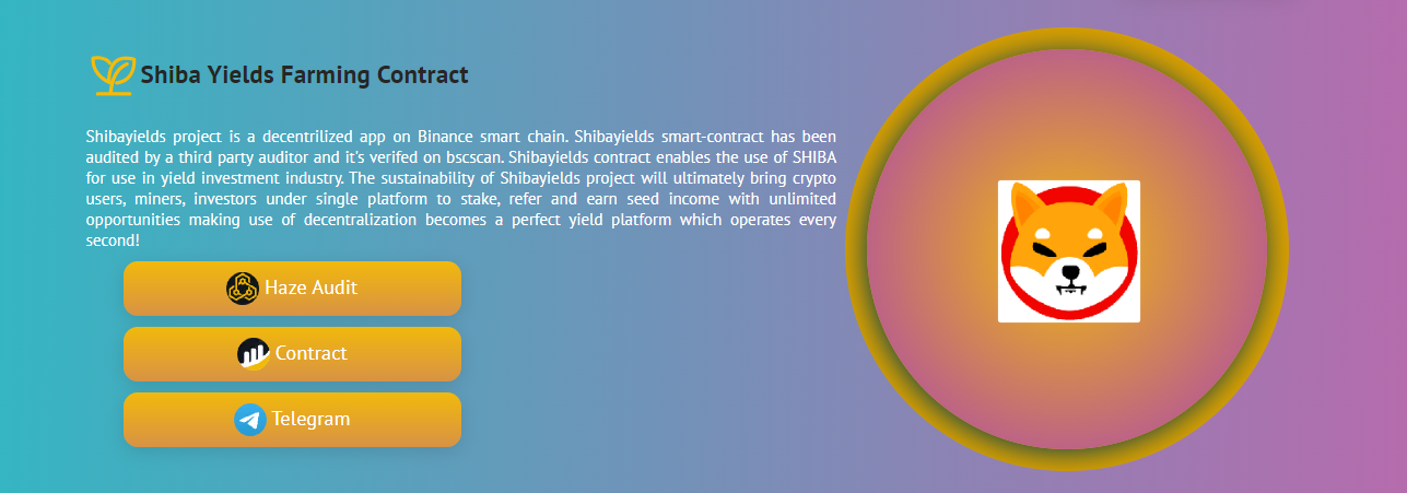 SHIBA YIELDS - daily earnings of 2.5%