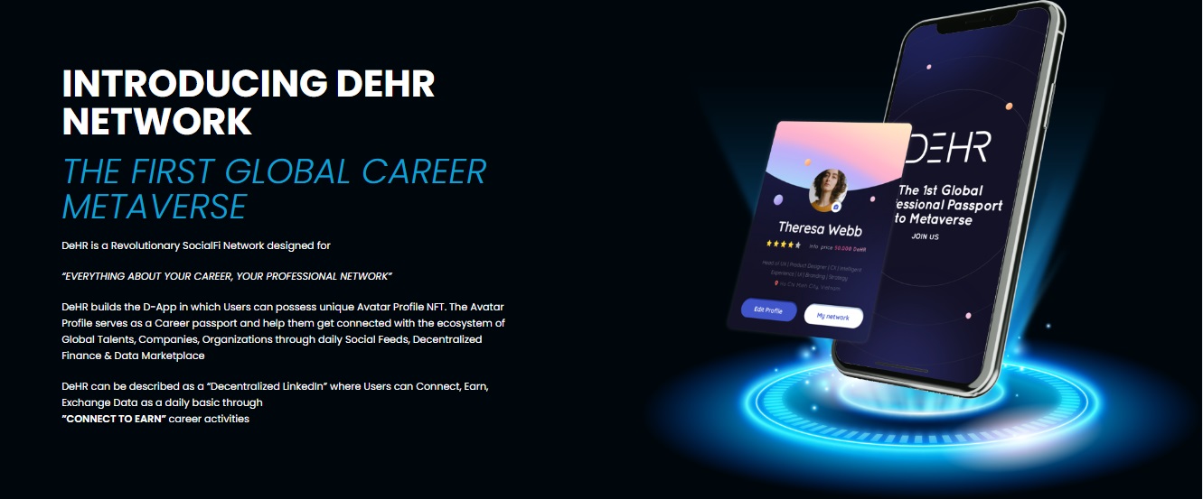 DeHR provides users around the world with a virtual reality passport