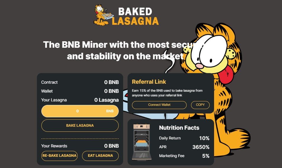 BAKED LASAGNA - получайте награды на блокчейне