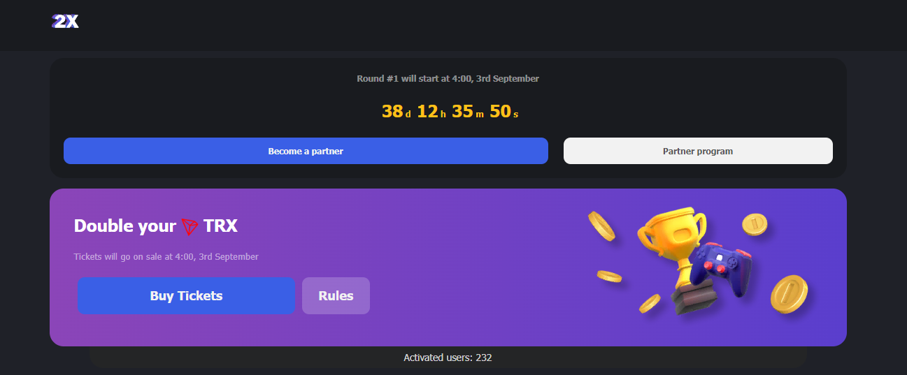 2x.cash - играйте и получайте призы на блокчейне
