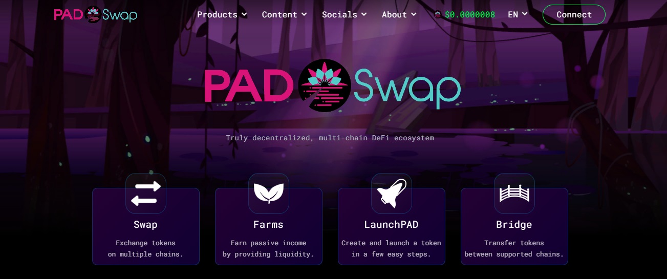 PadSwap - предоставляйте ликвидность через удобную биржу