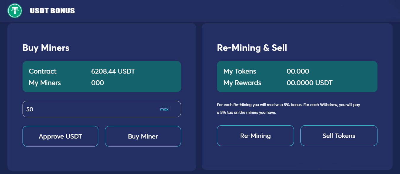 USDTBonus - инвестиционная площадка для заработка наград
