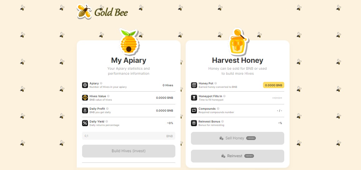 GoldBee BNB Farm GoldBee BNB Farm - инвестиционная программа с стейкингом