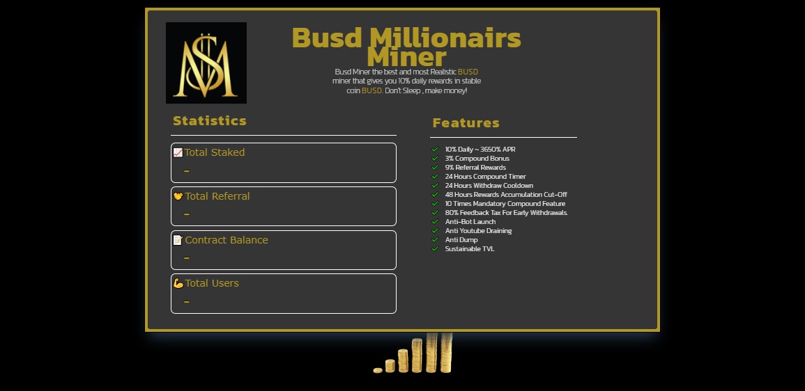 Busdmillionairs - постоянный заработок в размере 10%