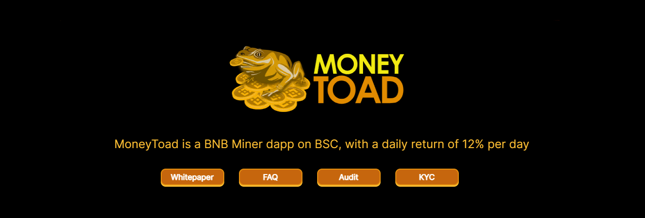 Money Toad Miner - get daily income on the blockchain