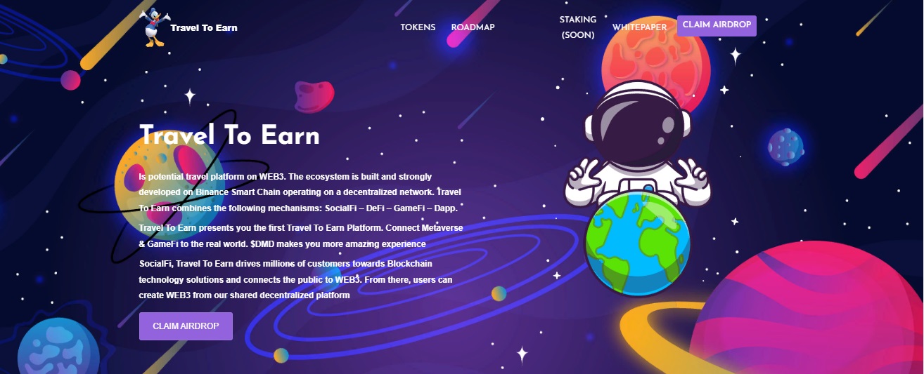 Travel To Earn Travel To Earn - проект для на блокчейне для путешественников
