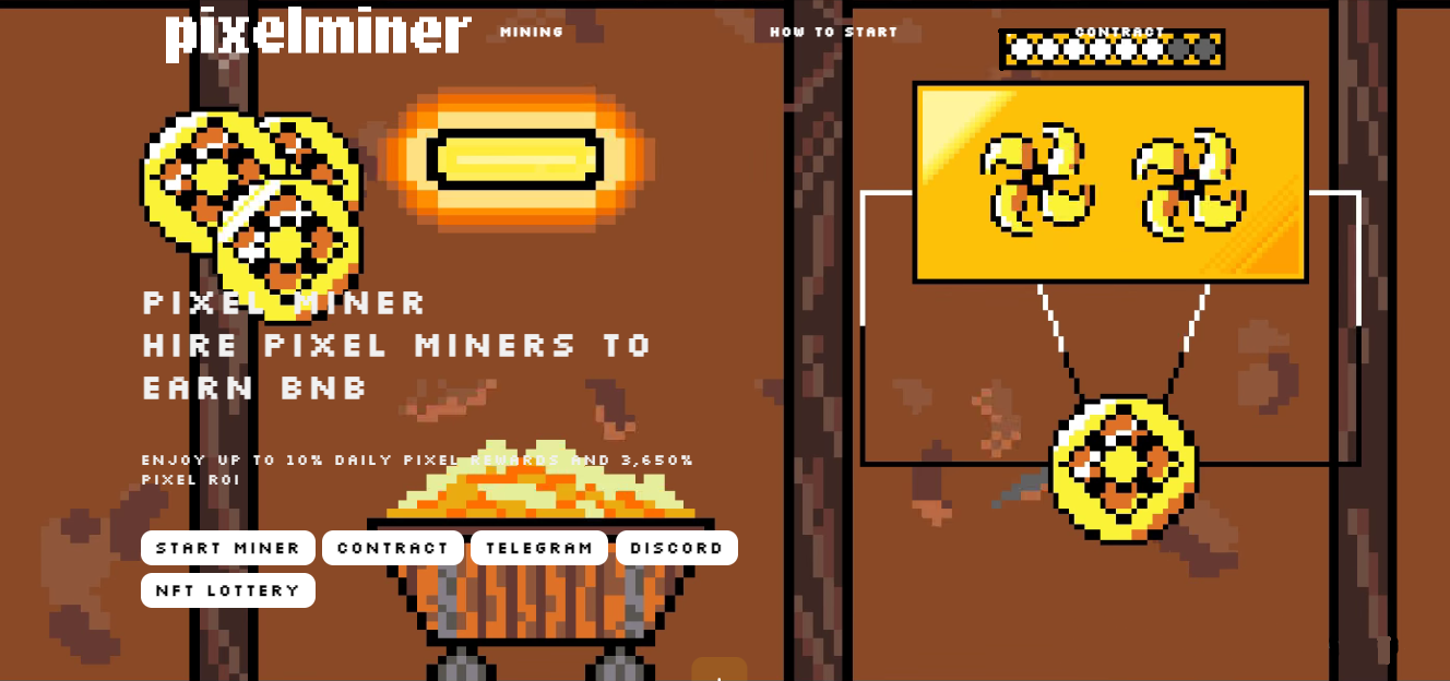 Pixel Miners - ежедневный заработок наград на блокчейне