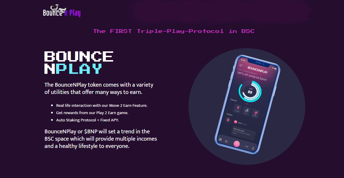 BounceNPlay - a system for maintaining a healthy lifestyle and earning tokens