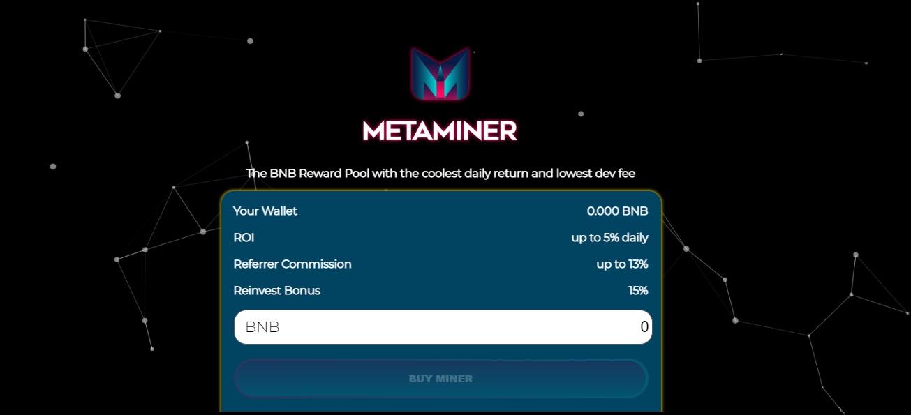 Metaminer - пул с постоянными наградами на блокчейне
