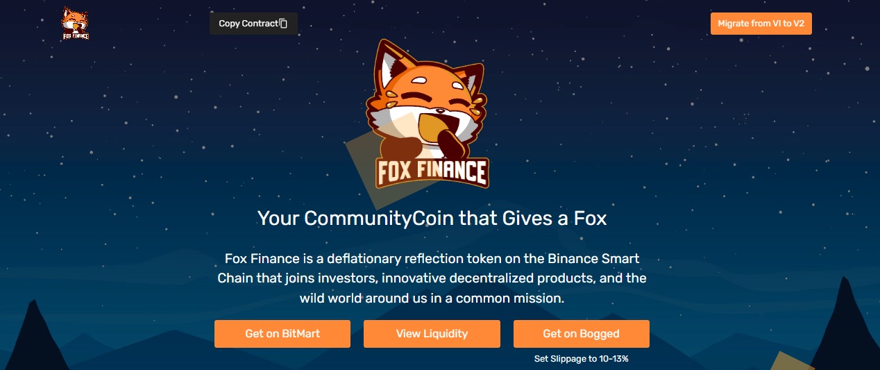 Fox Finance V2 - возможность использовать криптовалюту для пожертвований