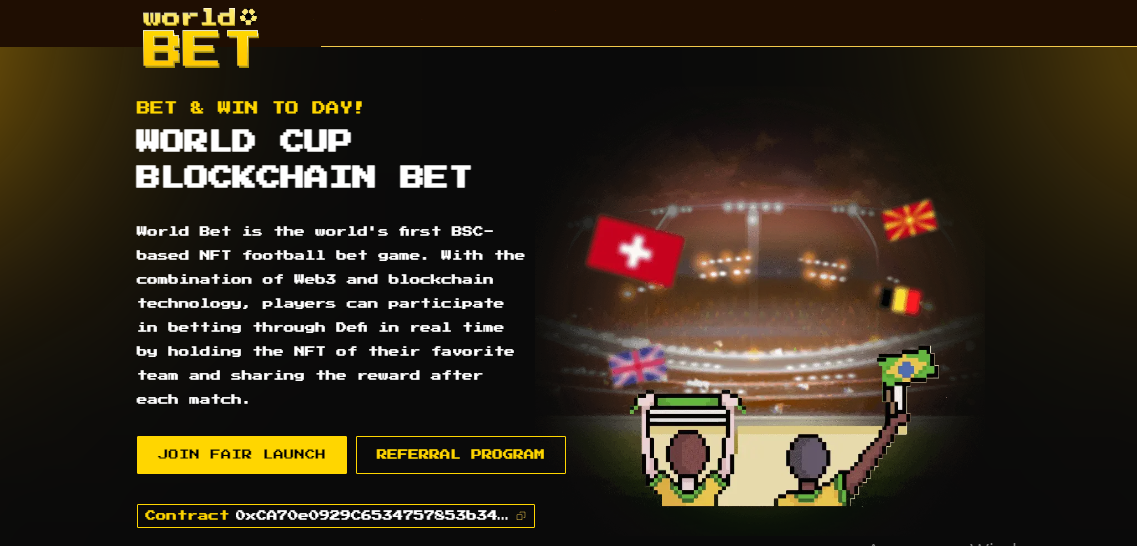 World Bet Club - bet on football and earn tokens