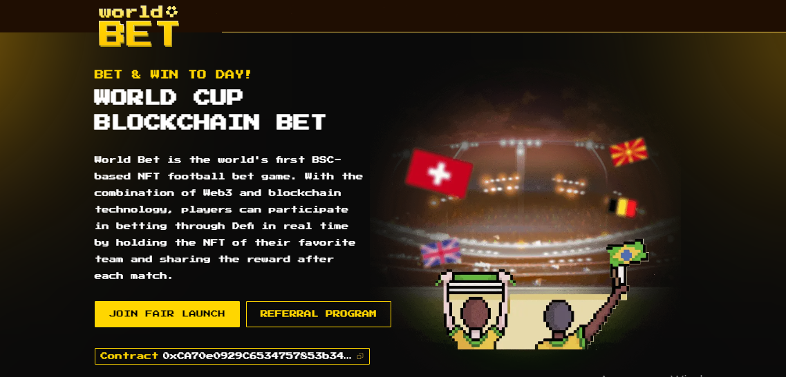 World Bet Club - делайте ставки на футбол и зарабатывайте токены