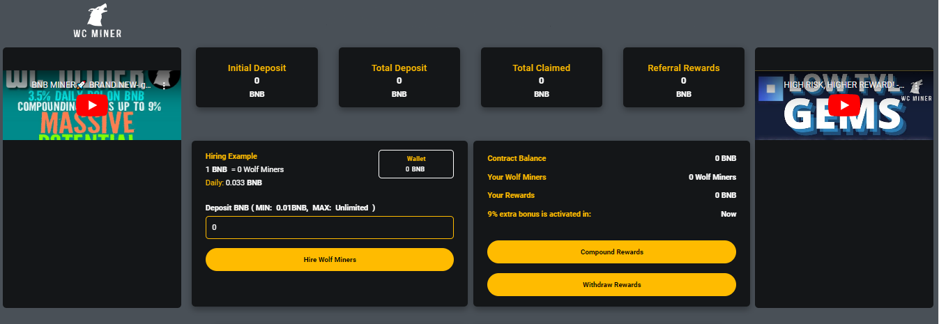 WC Miner - a system for earning daily rewards