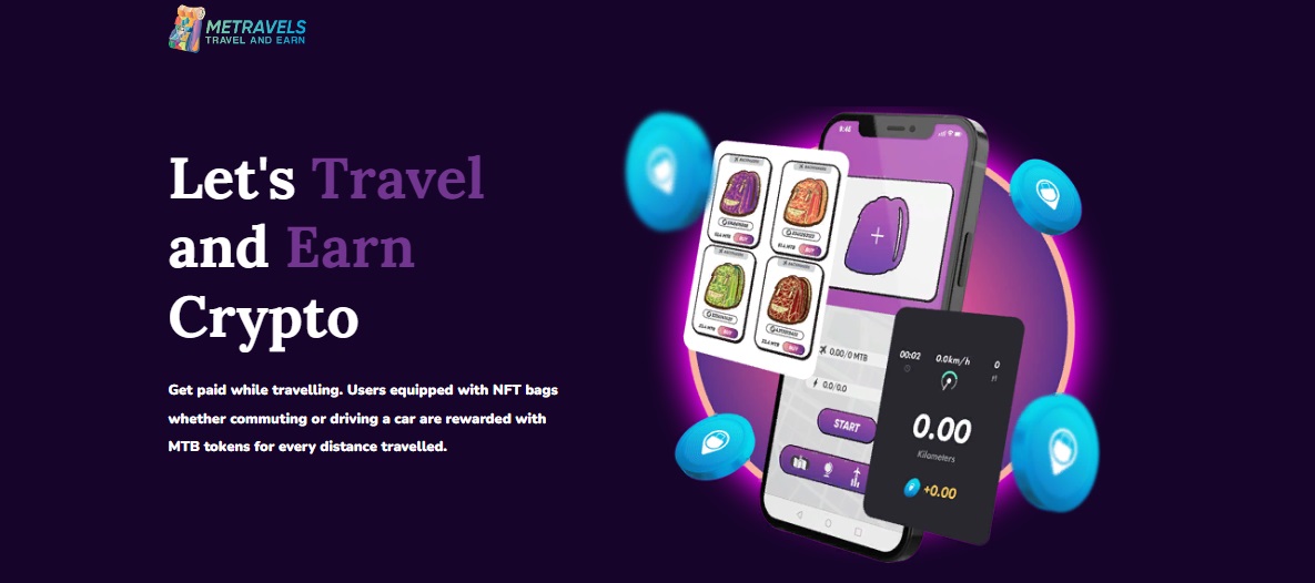 Metravels - Travel2Earn - earnings through movements on the blockchain